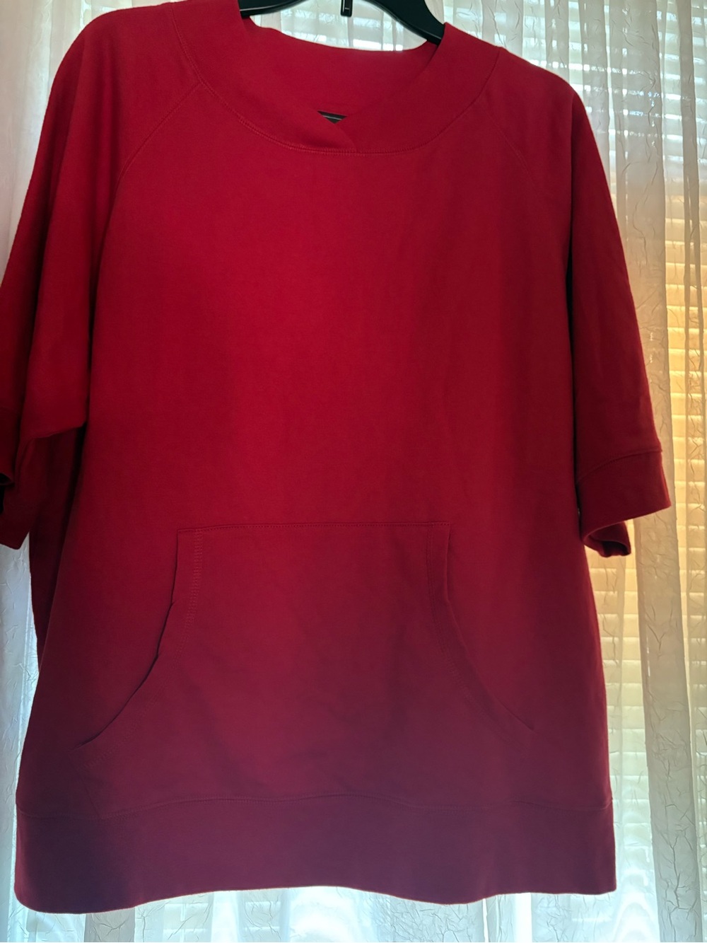 Bobbie Brooks Red Short-Sleeve Sweatshirt Tunic size 2XL
